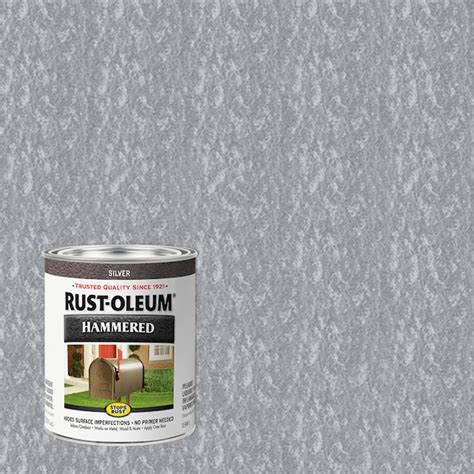 Rust-Oleum Stops rust Gloss Silver Hammered/Gloss Enamel Oil-based ...