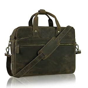 Buy Goatter Hunter Leather 16" Inch Laptop Messenger Bag for Men ...