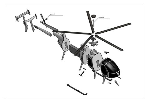 STEP file md 500 helicopter scale 1/24 - 1/48 🚁 ・3D printer design to ...