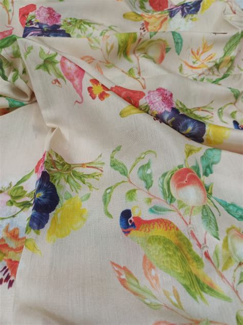Pure Modal Soft Muslin Digital Printed Fabrics – Essence of India
