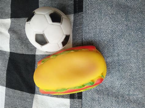Buy Emily Pets Squeaky Vinyl Chew Latex Burger, Ball, Rubber,Dog Toy ...