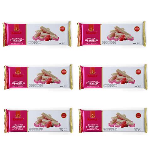 Kravour Strawberry Wafer Biscuit 100Gm (24) : Amazon.in: Grocery ...