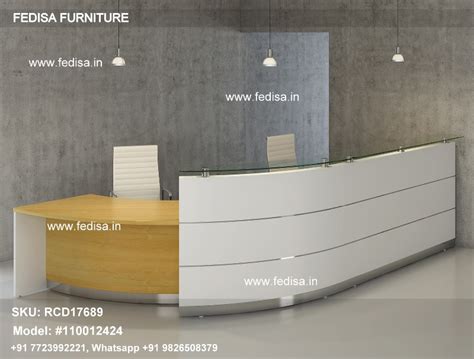 Modern Reception Table 109 Foot Reception Desk Tufted Front Desk ...