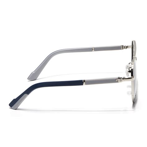 Aviator Polarized Sunglasses for Men & Women (Grey Lens | Silver Frame