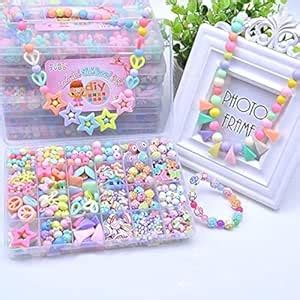 SYGA Plastic Beads for Kids Crafts Children's Jewelry Making Kit DIY ...