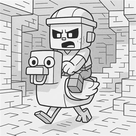 Chicken Jockey Coloring Sheet