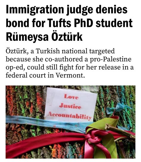 Turkish PhD Student Rümeysa Öztürk Denied Bond After Viral Arrest ...