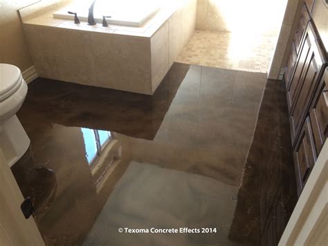 Metallic Epoxy bathroom floor by Texoma Concrete Effects, Wichita Falls ...