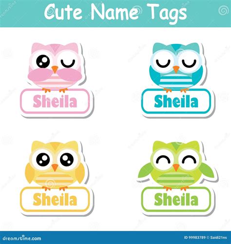 Identify your belongings with cute sticker name tags for school and office