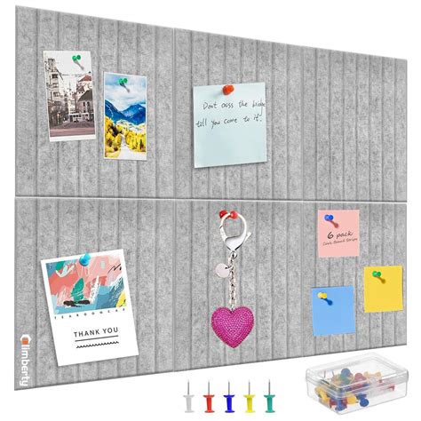 Climberty® 6Pcs Felt Bulletin Board Vision Board,30x30cm Self-Adhesive ...