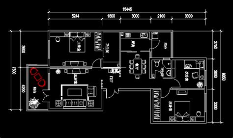 家装CAD图纸[64],欧式风格3室CAD施工图全套免费下载-齐生设计职业学校
