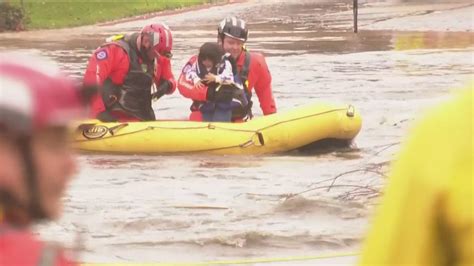 Man and child rescued from rushing water near San Diego's Fashion ...
