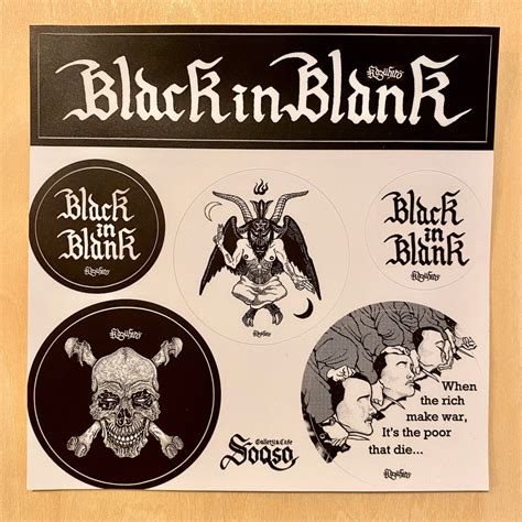 【Sticker】BLACK IN BLANK Design by KAZUHIRO IMAI | twelvekyoto