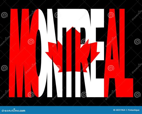 Montreal with Canadian Flag Stock Vector - Illustration of canadian ...