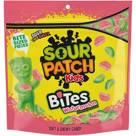 Buy SOUR PATCH KIDS Bites Watermelon Soft & Chewy Candy, 12 oz Online ...