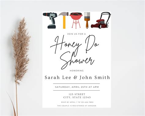 Honey Do Shower Invitation - Couples Wedding Shower - Etsy
