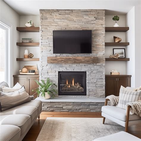 20 Electric Fireplace Ideas with TV Above | Fireplace built ins, Brick ...
