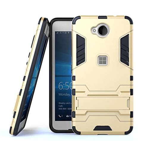 Microsoft Lumia 650 Dual Sim Case, Ziaon(TM) [Kickstand Feature] Heavy ...