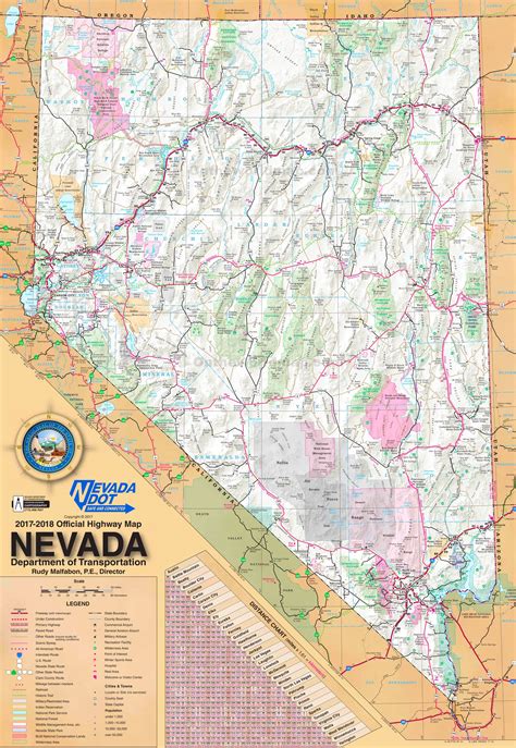 Printable Map Of Nevada