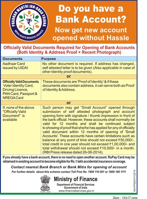 Pradhan Mantri Jan-Dhan Yojana | Department of Financial Services ...