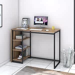 Klaxon Joe Wood & Metal Home Office Study Table/Laptop/Computer Table ...