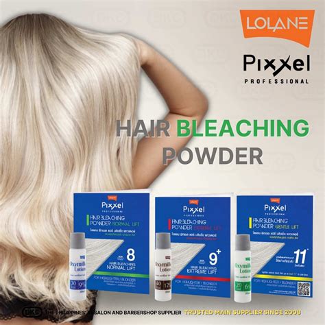 Lolane Hair Bleaching Powder Set 15g Small Pack 50ml Oxydant, Hair ...