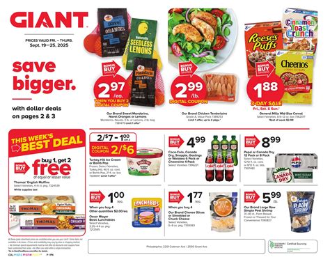 Giant Food Stores Weekly Ad Oct 10th - Oct 16th 2025 - Weekly Flyers