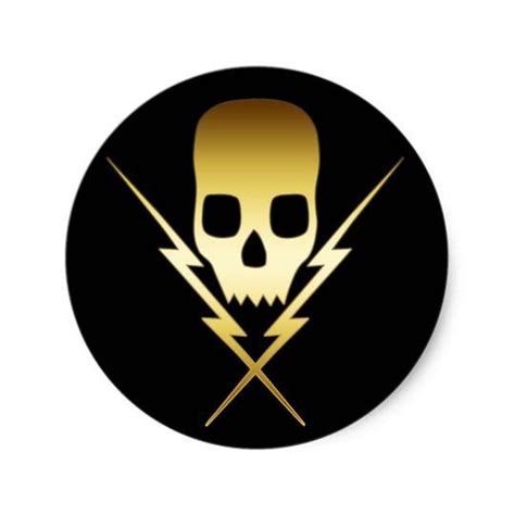 Skull with Lightning Bolt Logo
