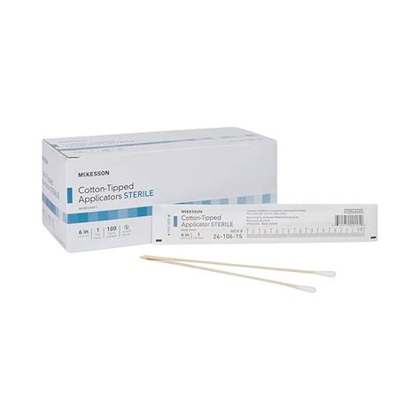 Buy McKesson Cotton-Tipped Applicator Swabstick, Sterile, Wood Shaft, 6 ...