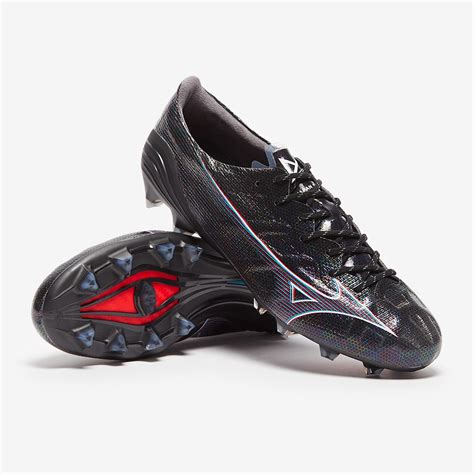 Mizuno Alpha Made In Japan FG - Black/Ignition Red - Mens Boots | Pro:Direct Soccer