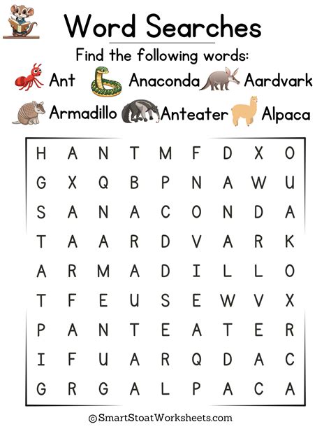 Kindergarten Word Search Printable