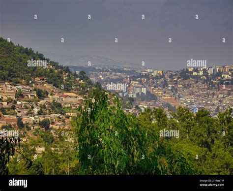 4th September, 2022 - Kigali, Rwanda. High elevation view from the north west side of the ...