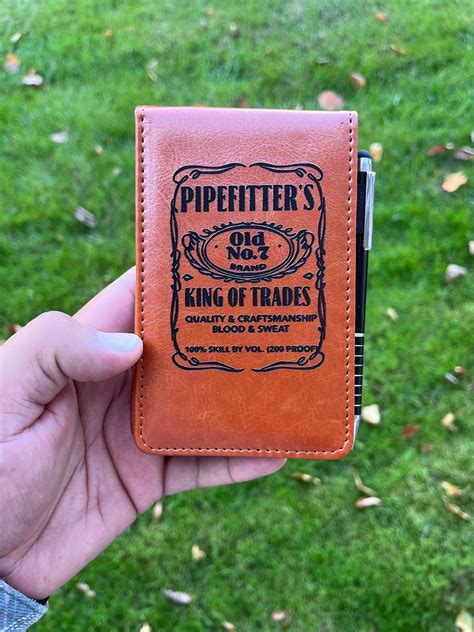 Custom Leather Notepad - Field Notes - Pipefitter Notepad - Etsy