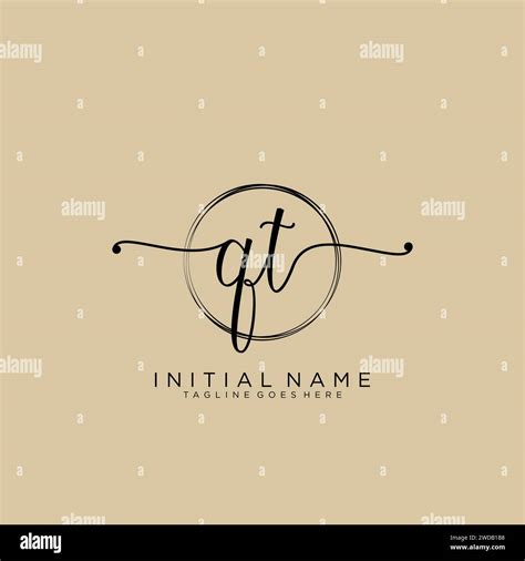 QT Initial handwriting logo with circle Stock Vector Image & Art - Alamy