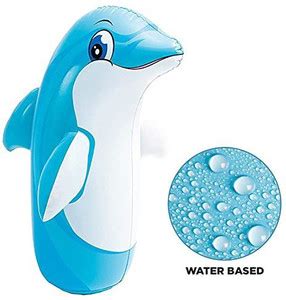 sai kripa Hit Me Inflated Toy for Kids Dolphin Toy PVC Punching Bag for ...