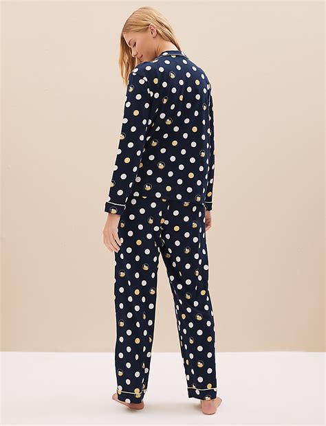 Buy Pure Cotton Snoopy™ Polka Dot Pyjama Set at Marks & Spencer