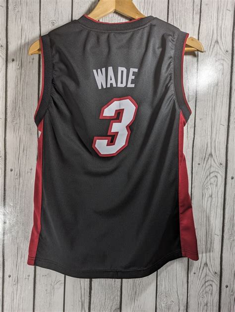 Adidas Swingman Miami Heat Dwyane Wade Jersey Youth Large Boy NBA ...