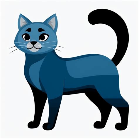 Navy Blue Cat with Indifferent Expression Vintage Album Cover - Playground