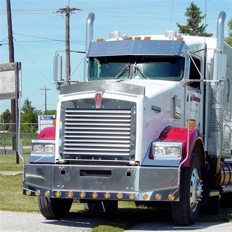 RoadWorks Stainless Steel Grille with 11 Louvered Bars for Kenworth ...