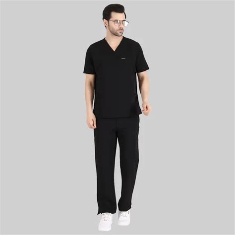 Organix Scrub Black Tops & Cargo For Men And Women Scrub Set Classic ...