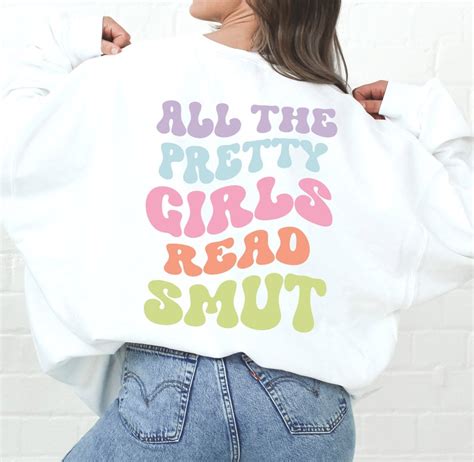 Buy Pretty Girls Read Smut SVG and PNG Wavy Bookish Png Romance Online ...