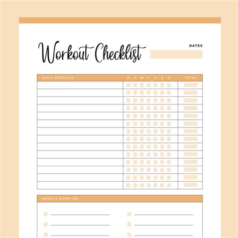 Exercise List Template 的图像结果