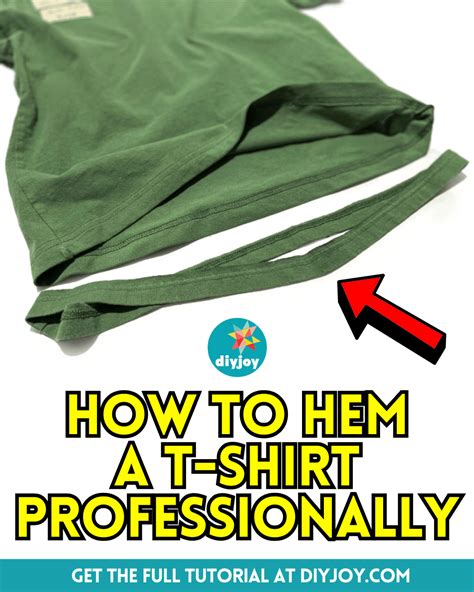 How to Hem a T-Shirt Professionally - DIY Joy
