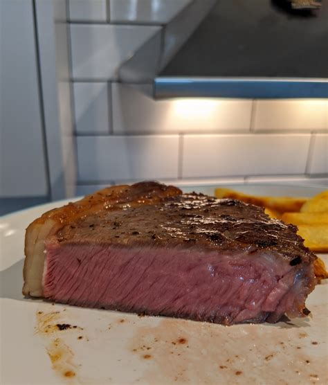 Reverse seared sirloin steak finished on cast iron. : r/steak