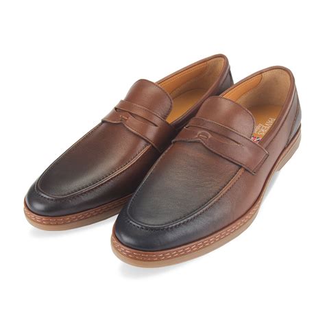 Karl mens two-tone formal Penny Loafer – Pavers England