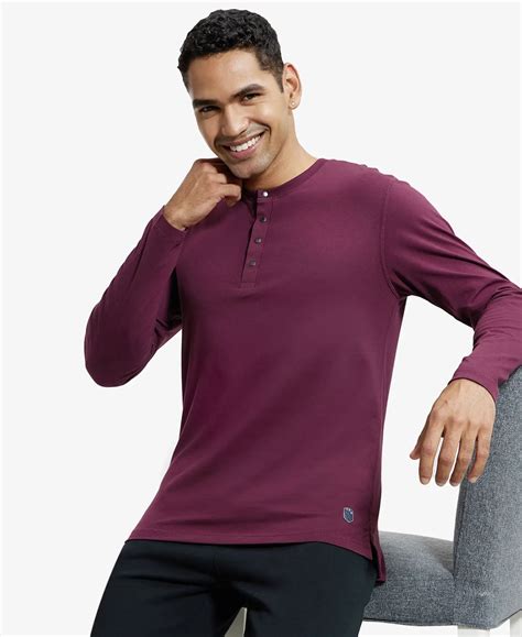 Buy Super Combed Cotton Rich Solid Full Sleeve Henley T-Shirt - Wine ...