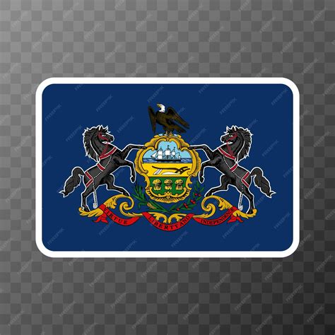 Premium Vector | Pennsylvania state flag vector illustration