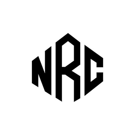 Logotipo do NRC em forma de letra com forma de polígono NRC polígono e ...