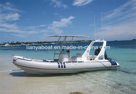 China Liya 6.2m Cheap Rigid Hypalon Inflatable Boat with Outboard Motor ...