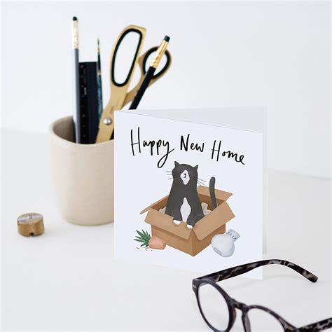 Old English Co. – Tarjeta de gato Happy New Home, divertida y linda ...